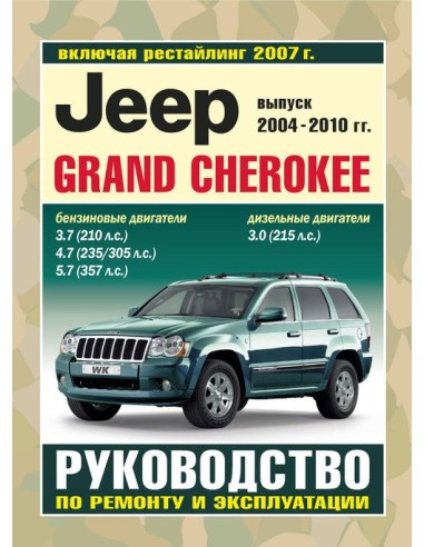 Руководство по ремонту и эксплуатации Jeep Grand Cherokee с 2004 по 2010 г.(Гуси-Лебеди)