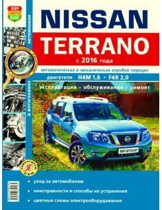Nissan Terrano II c 2016 г., ч/б .Книга по...