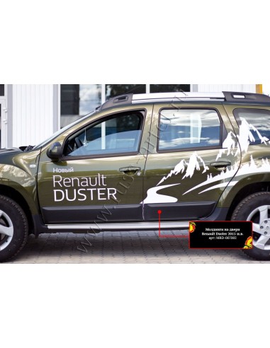 Молдинги на двери (комплект - 4 шт.) Renault Duster 2015- (I рестайлинг).Русская Артель