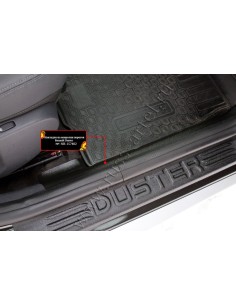 Накладки на ковролин порогов Renault Duster 2015- (I... 2