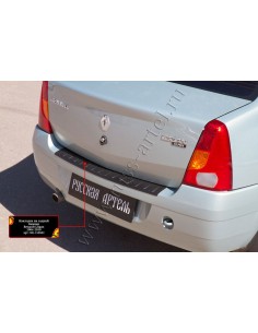 Накладка на задний бампер Renault Logan 2004-2010.Русская...
