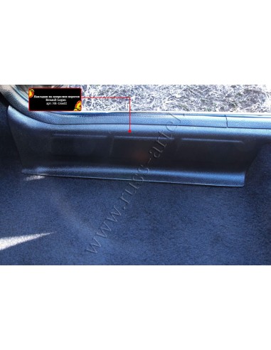 Накладки на ковролин порогов Renault Logan...