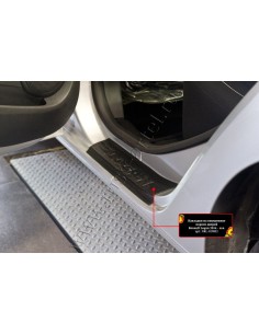 Накладки на внутренние пороги дверей (4шт) Renault Logan...