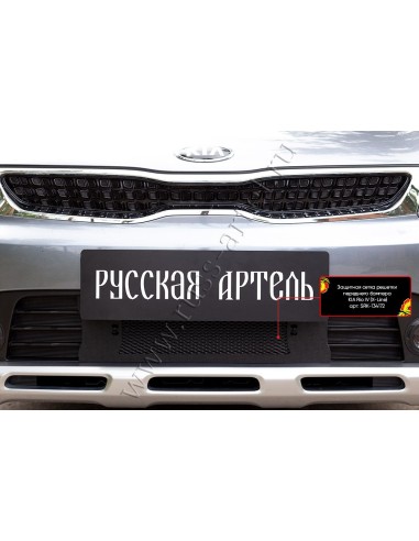 Защитная сетка решетки переднего бампера Rio IV...