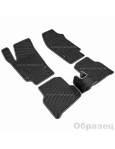 Коврики в салон Eva ромб из резины VW Polo (09-20) Серый кант