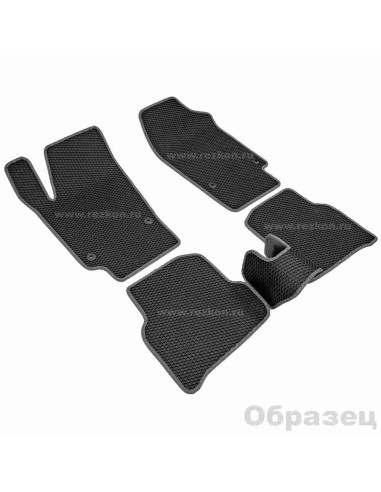 Коврики в салон Eva ромб из резины VW Polo (09-20) Серый кант