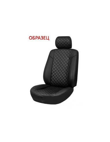 Модельные чехлы GT для сидений  Geely Emgrand X7 (16-)  Экокожа, черный + вставка РОМБ