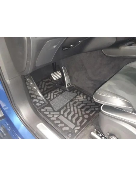 Коврики в салон Aileron на Volvo XC90 (2015-)  (3D с подпятником) (Крепеж4)