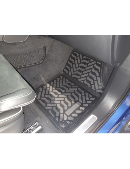 Коврики в салон Aileron на Volvo XC90 (2015-)  (3D с подпятником) (Крепеж4)