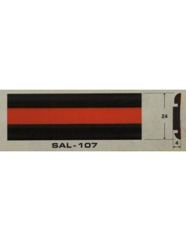Молдинг автомобильный SAL/107 (24х4 мм.)(цена за 1 метр)