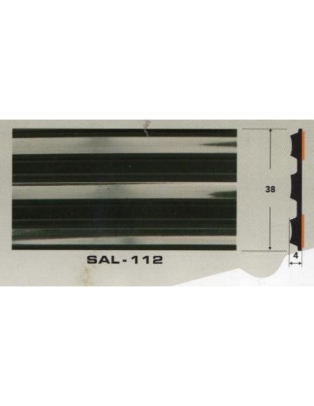 Молдинг автомобильный SAL/112 (38х4 мм.)(цена за 1 метр)