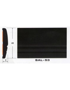 Молдинг автомобильный SAL/53 (43х7 мм.)(цена за 1 метр)