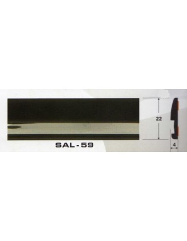 Молдинг автомобильный SAL/59 (22х4 мм.)(цена за 1 метр)