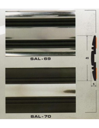 Молдинг автомобильный SAL/69,70(45*5мм)(цена за...