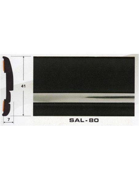 Молдинг автомобильный SAL/80 (41х7 мм.)(цена за 1 метр)