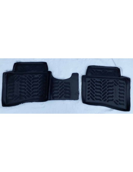 Коврики в салон Aileron на Hyundai Solaris (2010-2017) (3D с подпятником)/Hyundai Accent (11-) / Kia Rio III (11-)